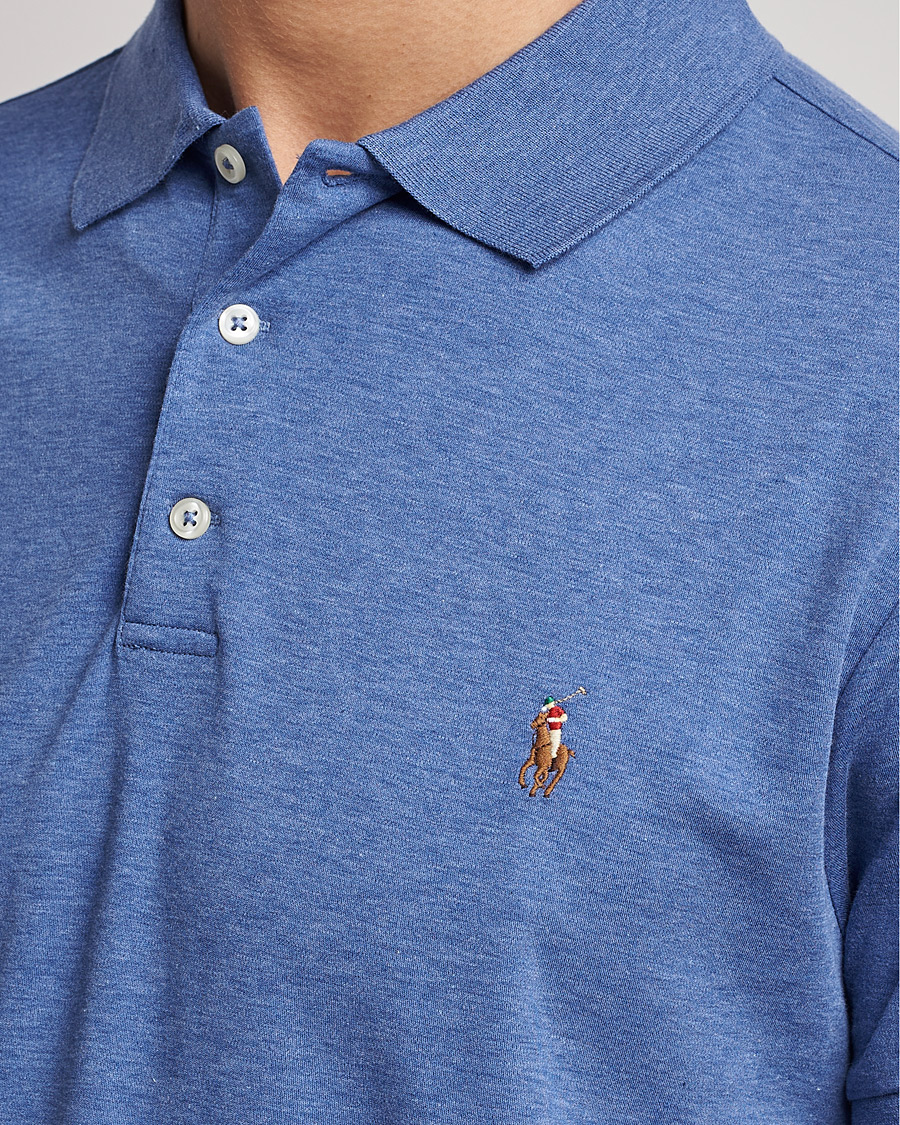 Men | Polo Shirts | Polo Ralph Lauren | Slim Fit Pima Cotton Polo Faded Royal