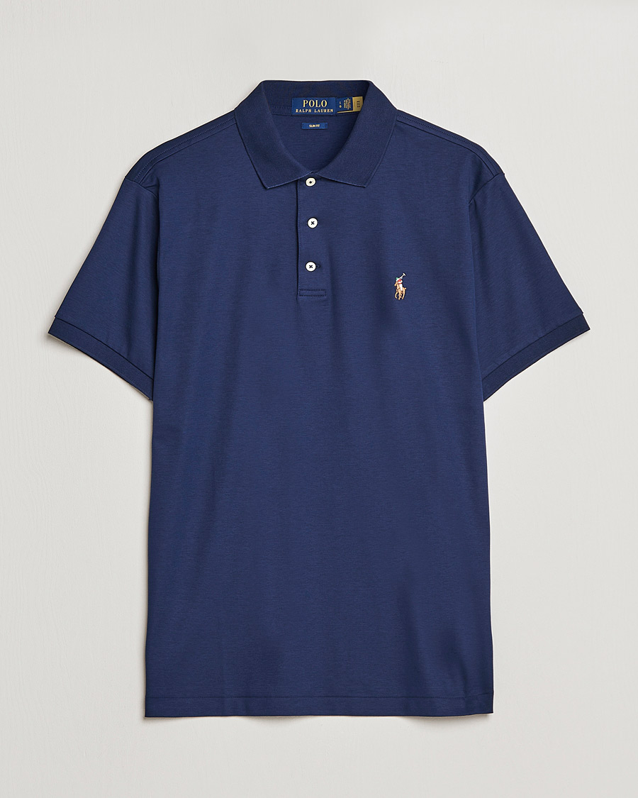 Men | Polo Shirts | Polo Ralph Lauren | Slim Fit Pima Cotton Polo French Navy