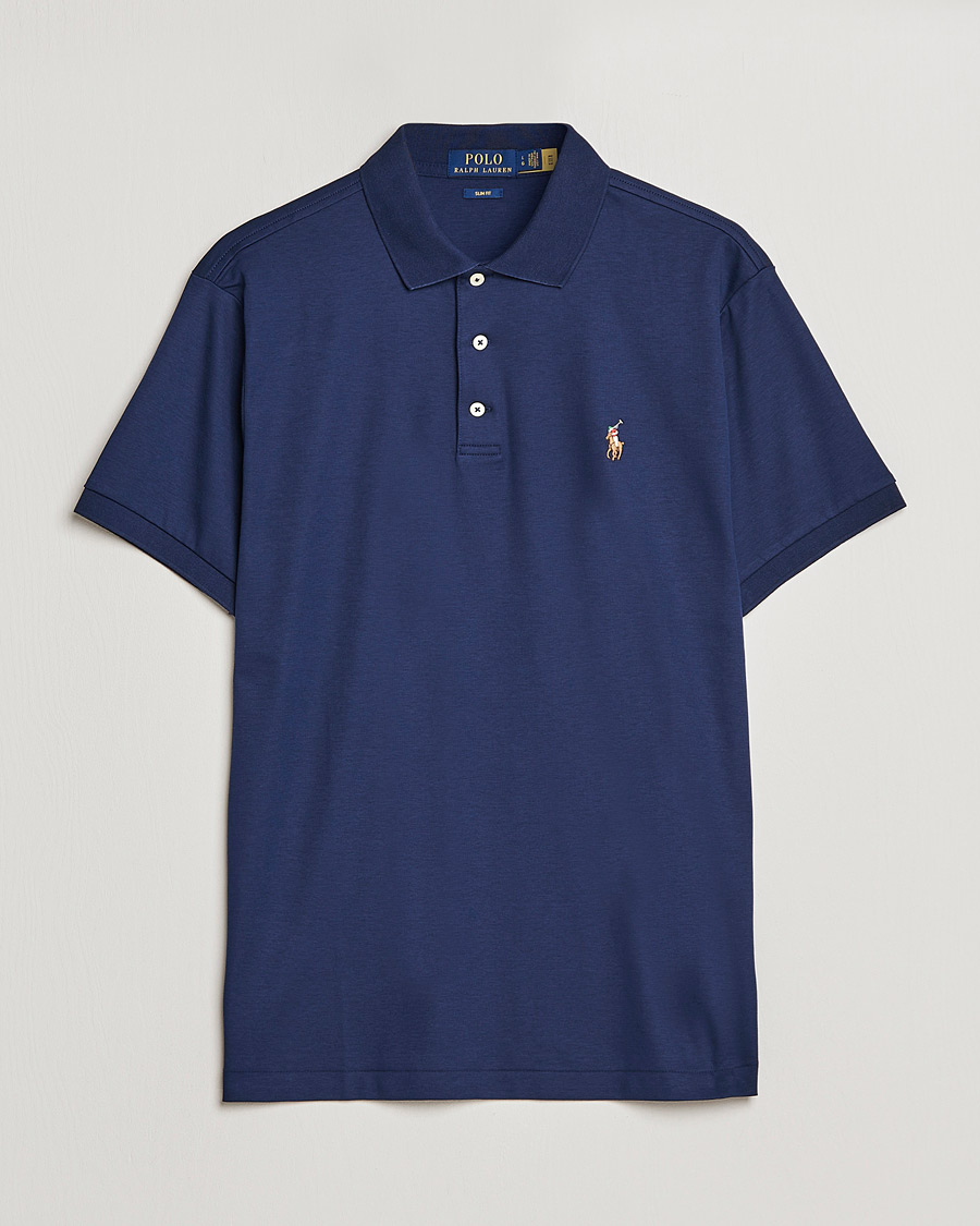 Men | Polo Shirts | Polo Ralph Lauren | Slim Fit Pima Cotton Polo Refined Navy