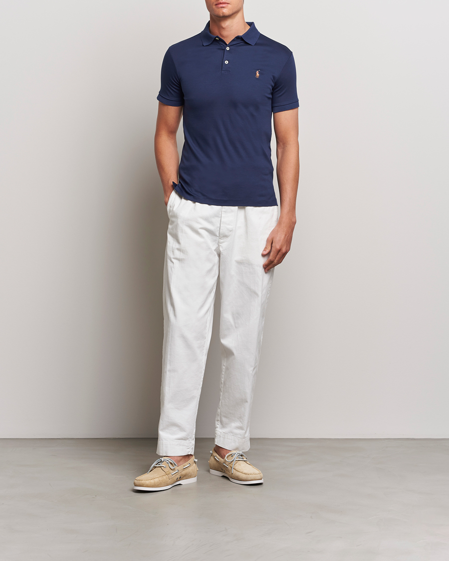 Men | Polo Shirts | Polo Ralph Lauren | Slim Fit Pima Cotton Polo Refined Navy
