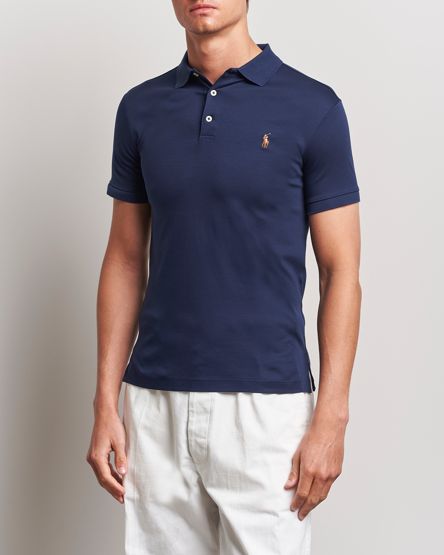 Men | Polo Shirts | Polo Ralph Lauren | Slim Fit Pima Cotton Polo Refined Navy