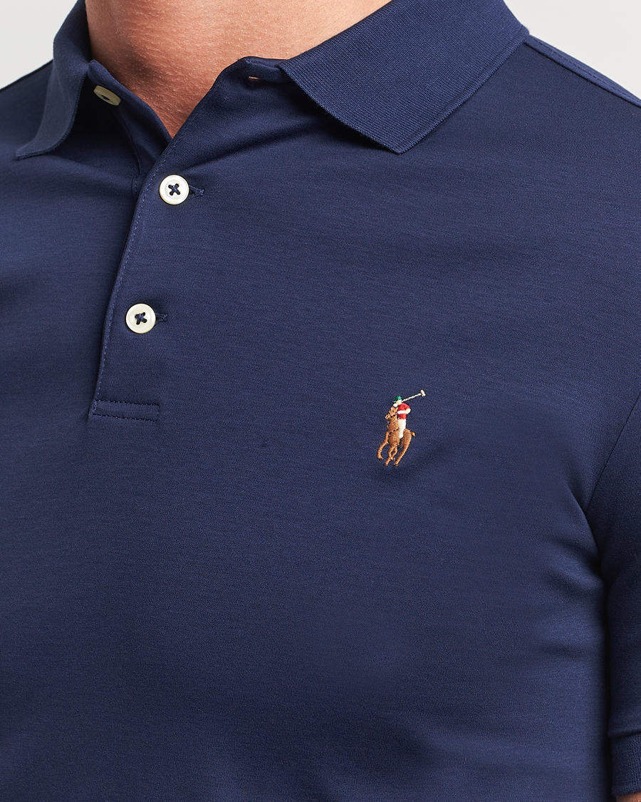 Men | Polo Shirts | Polo Ralph Lauren | Slim Fit Pima Cotton Polo Refined Navy