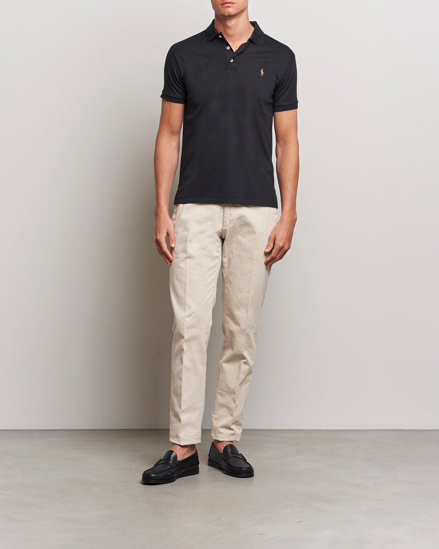 Men | Polo Shirts | Polo Ralph Lauren | Slim Fit Pima Cotton Polo Polo Black