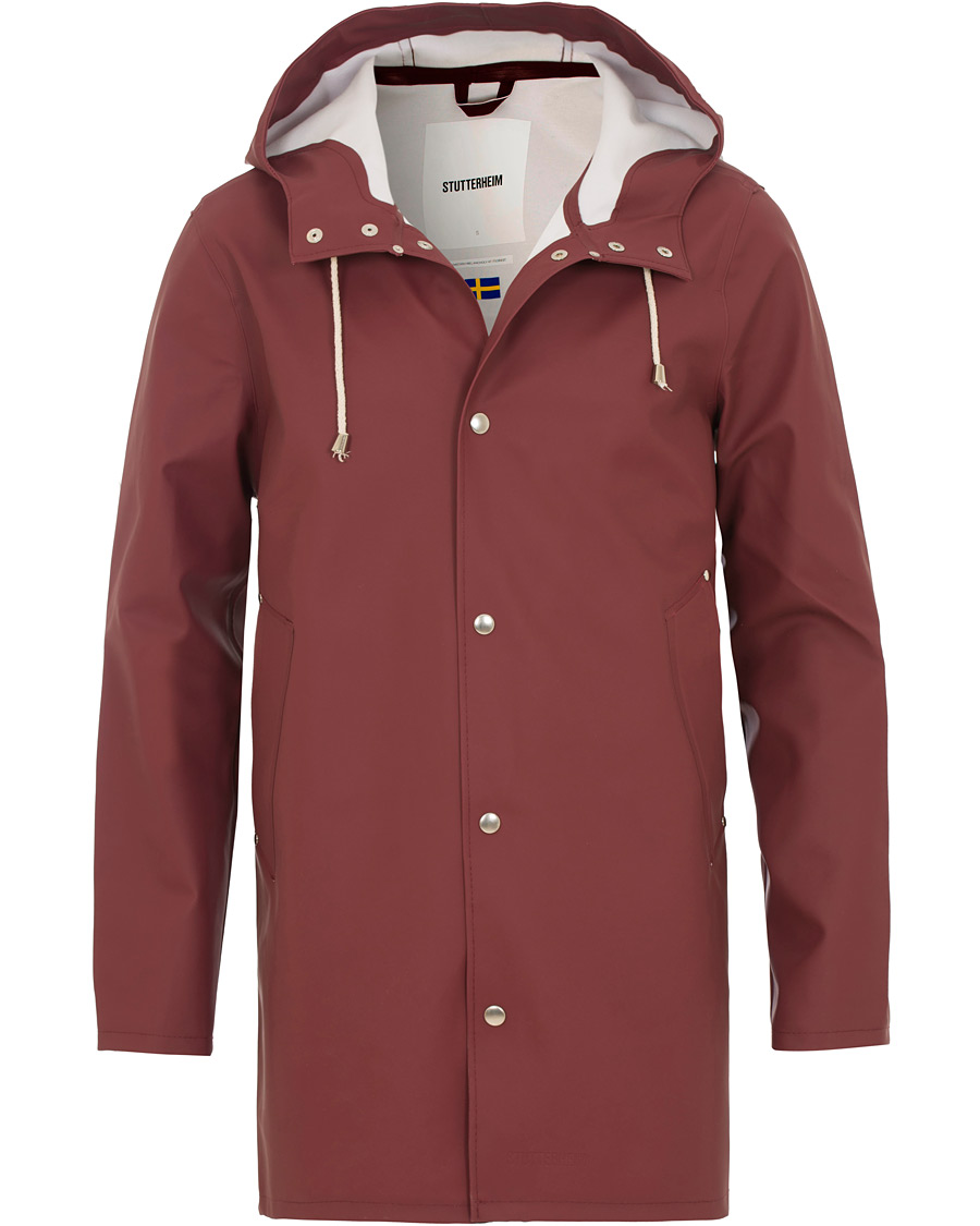 Men | Coats & Jackets | Stutterheim | Stockholm Raincoat Burgundy