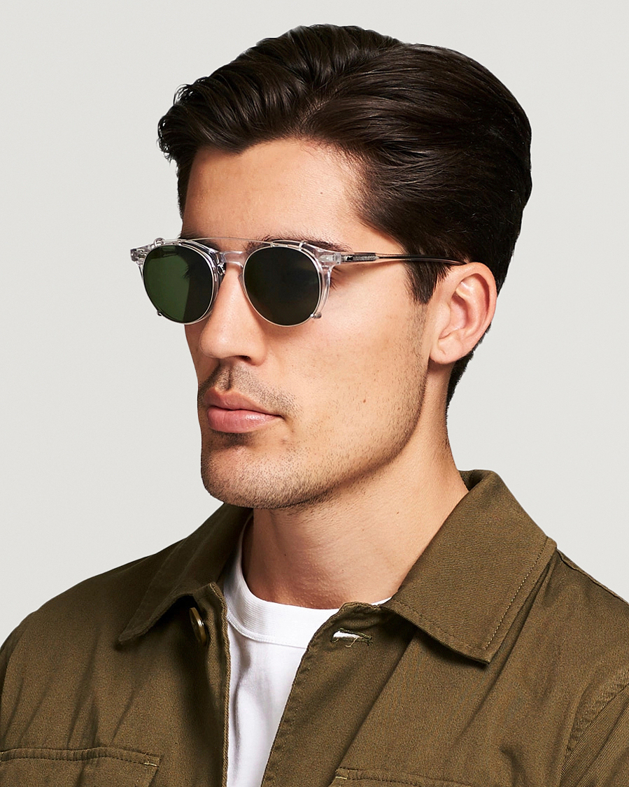 Men |  | TBD Eyewear | Pleat Clip On Sunglasses  Transparent