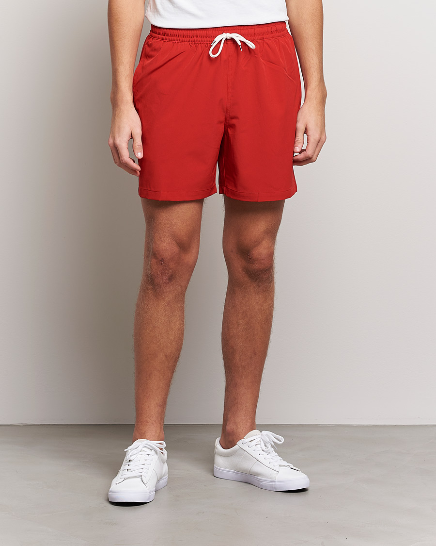 Men | Swimwear | Polo Ralph Lauren | Traveler Boxer Swim Shorts RL Red