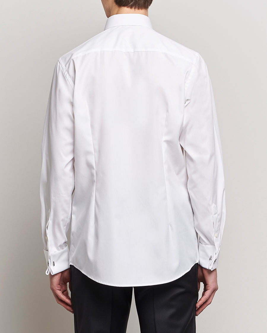 Men | Shirts | Eton | Custom Fit Tuxedo Shirt Black Ribbon White