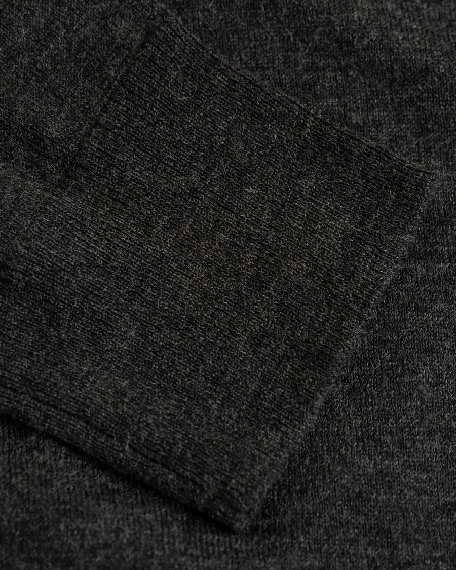 Men | Sweaters & Knitwear | Filippa K | Wool/Silk Rollneck Dark Grey Melange