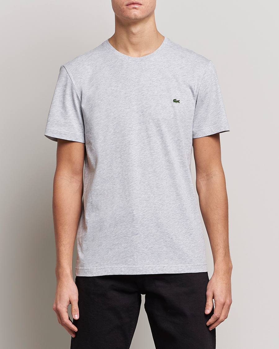 Lacoste Crew Neck T-Shirt Silver Chine at