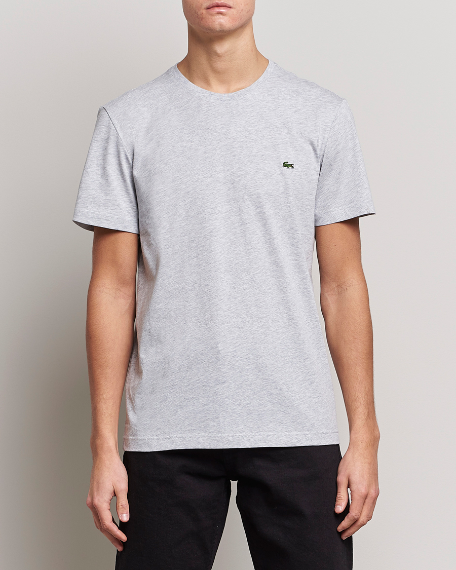 Men | T-Shirts | Lacoste | Crew Neck T-Shirt Silver Chine