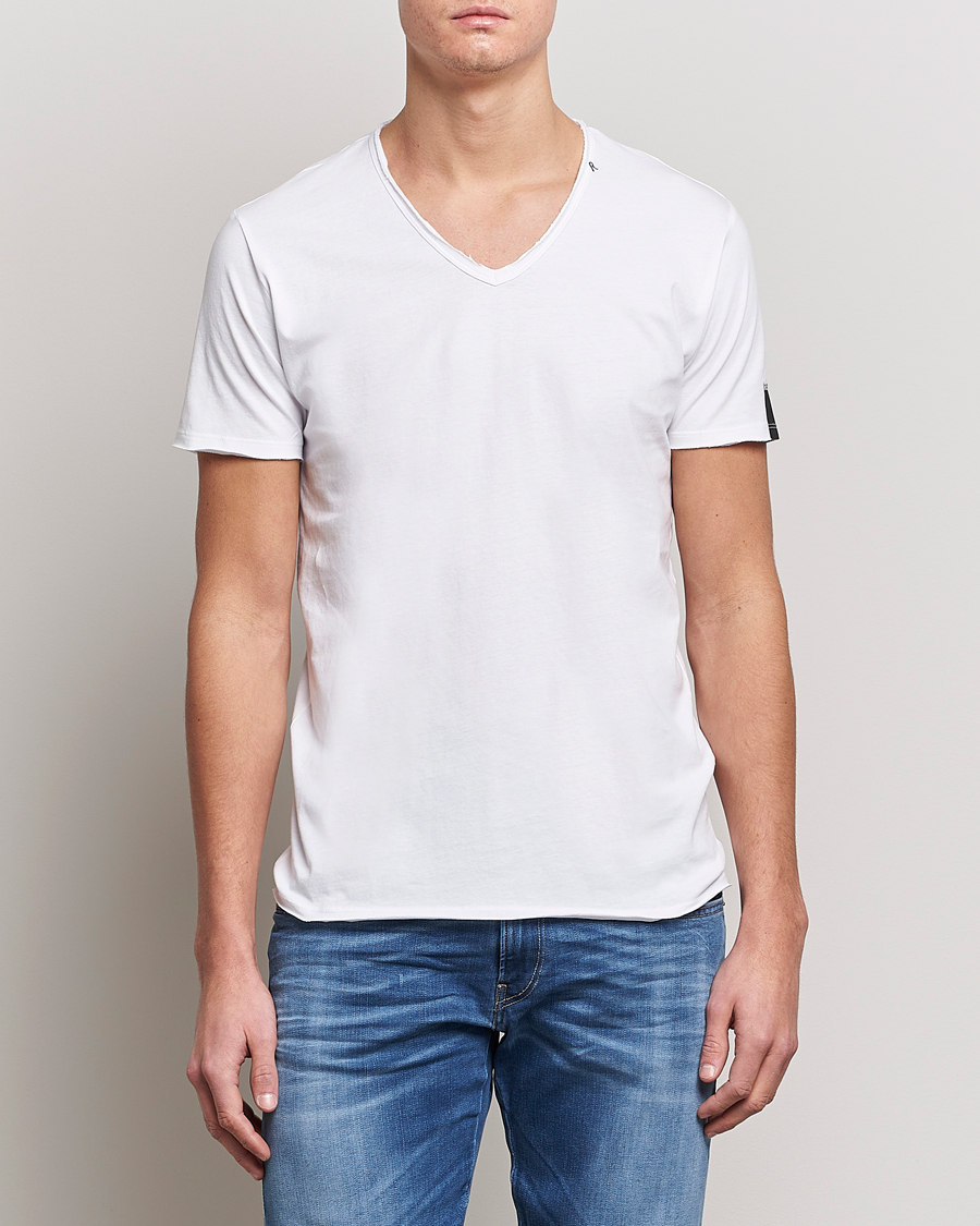 Men | White t-shirts | Replay | V-Neck Tee White