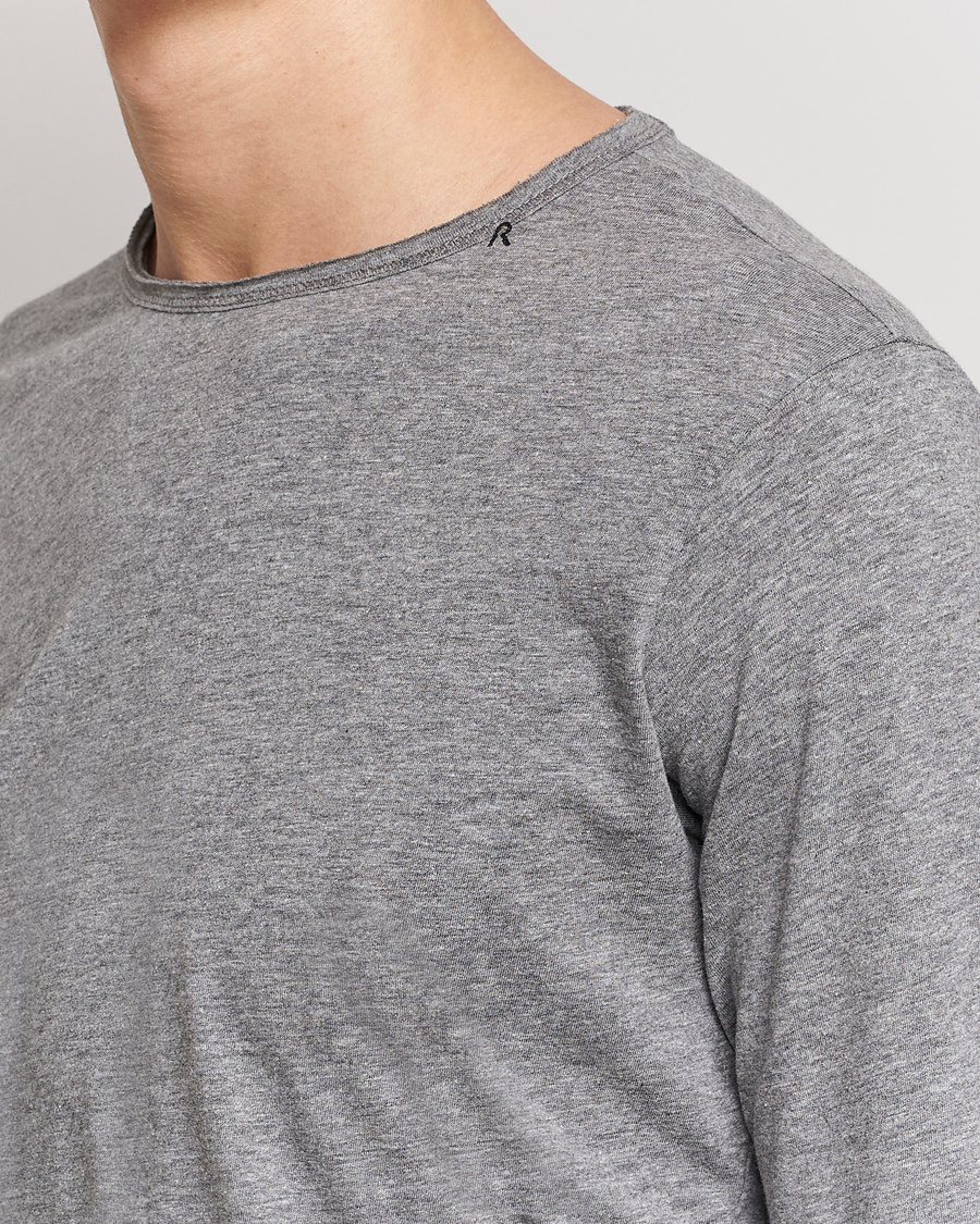 Men | T-Shirts | Replay | Crew Neck Long Sleeve Tee Grey