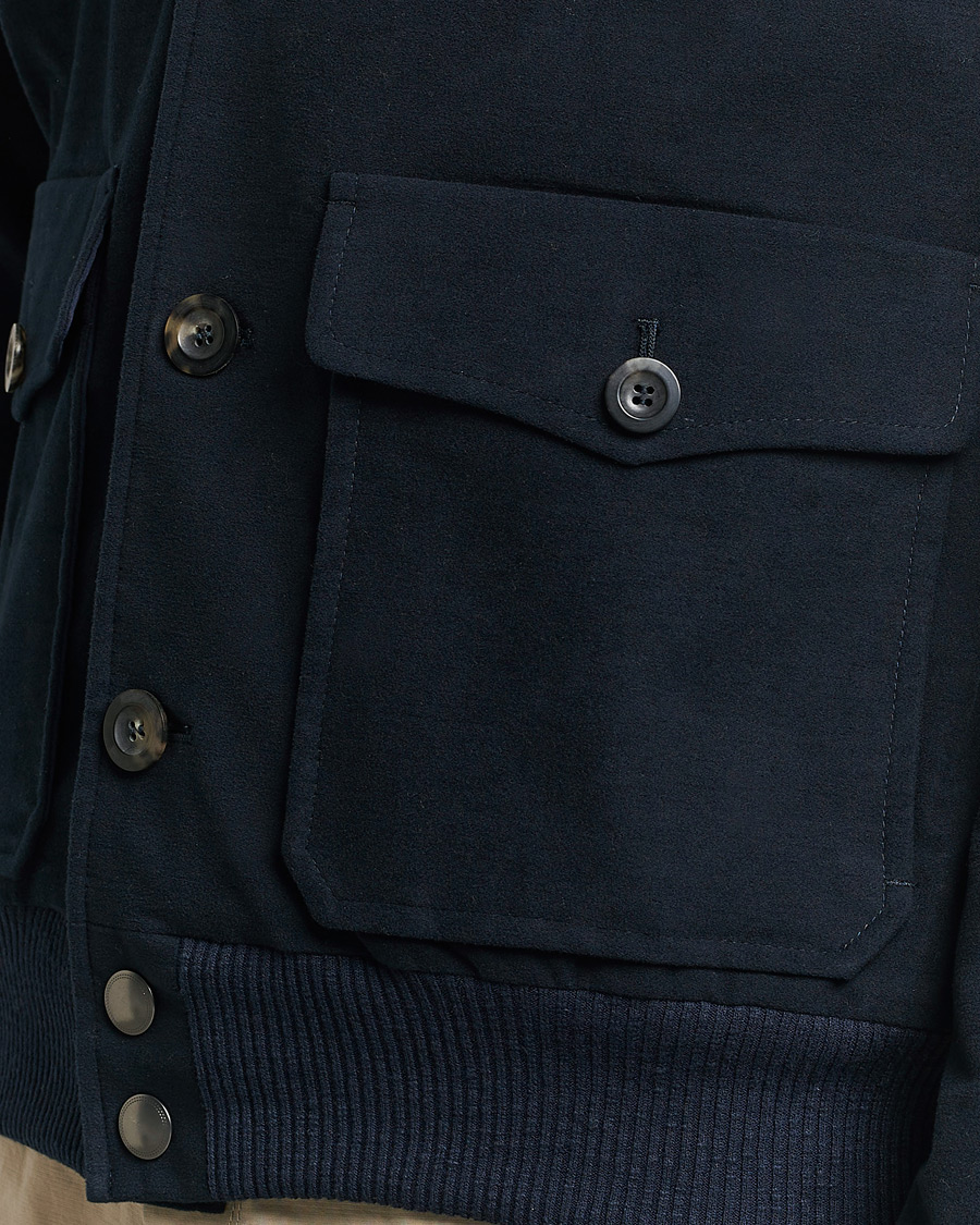 Men | Coats & Jackets | Private White V.C. | Moleskin Bomber Jacket Midnight