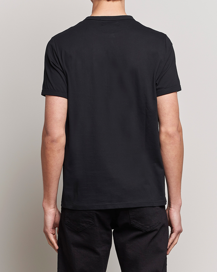 Men | T-Shirts | Fred Perry | Ringer Crew Neck Tee Black