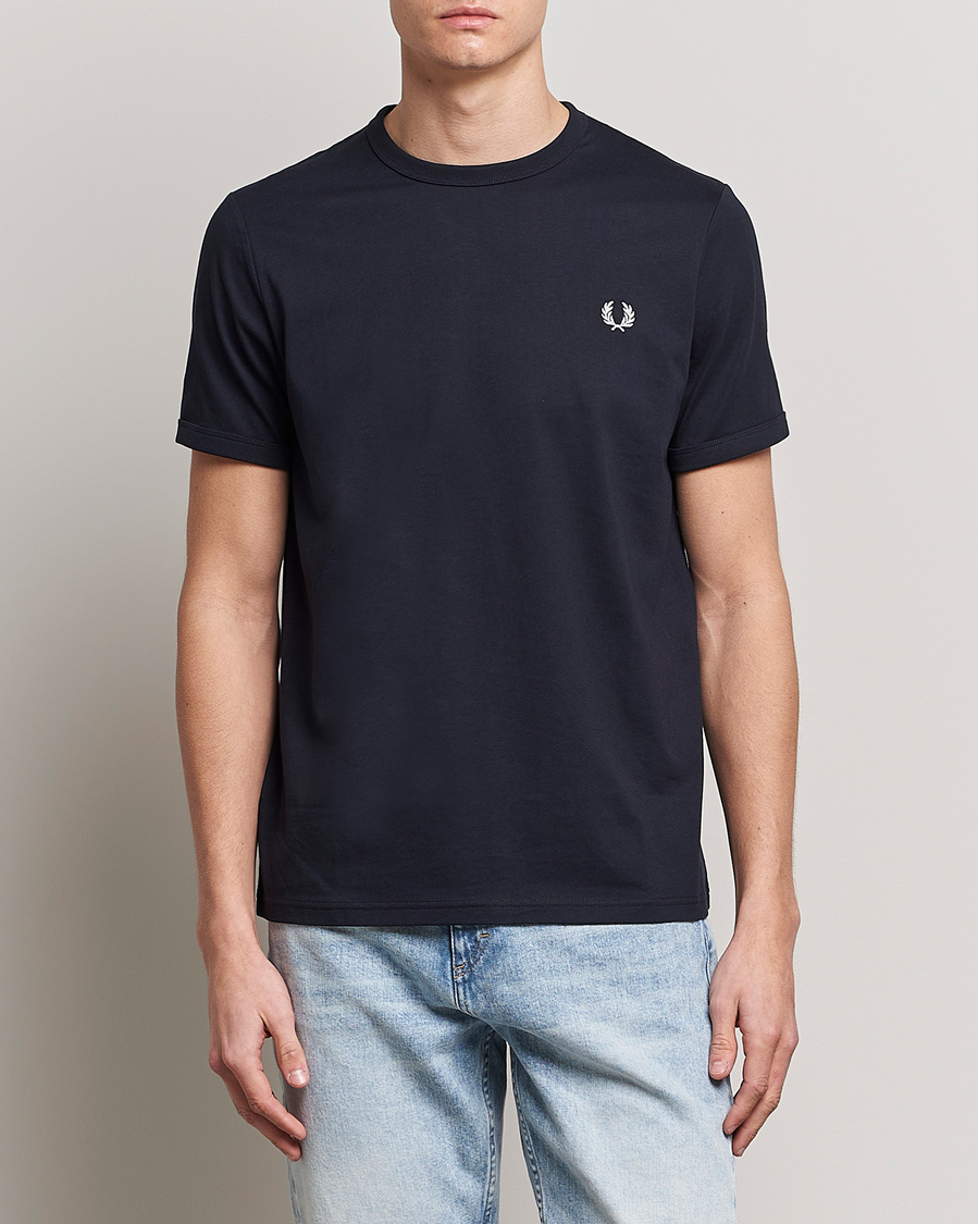 Men | Fred Perry | Fred Perry | Ringer Crew Neck Tee Navy