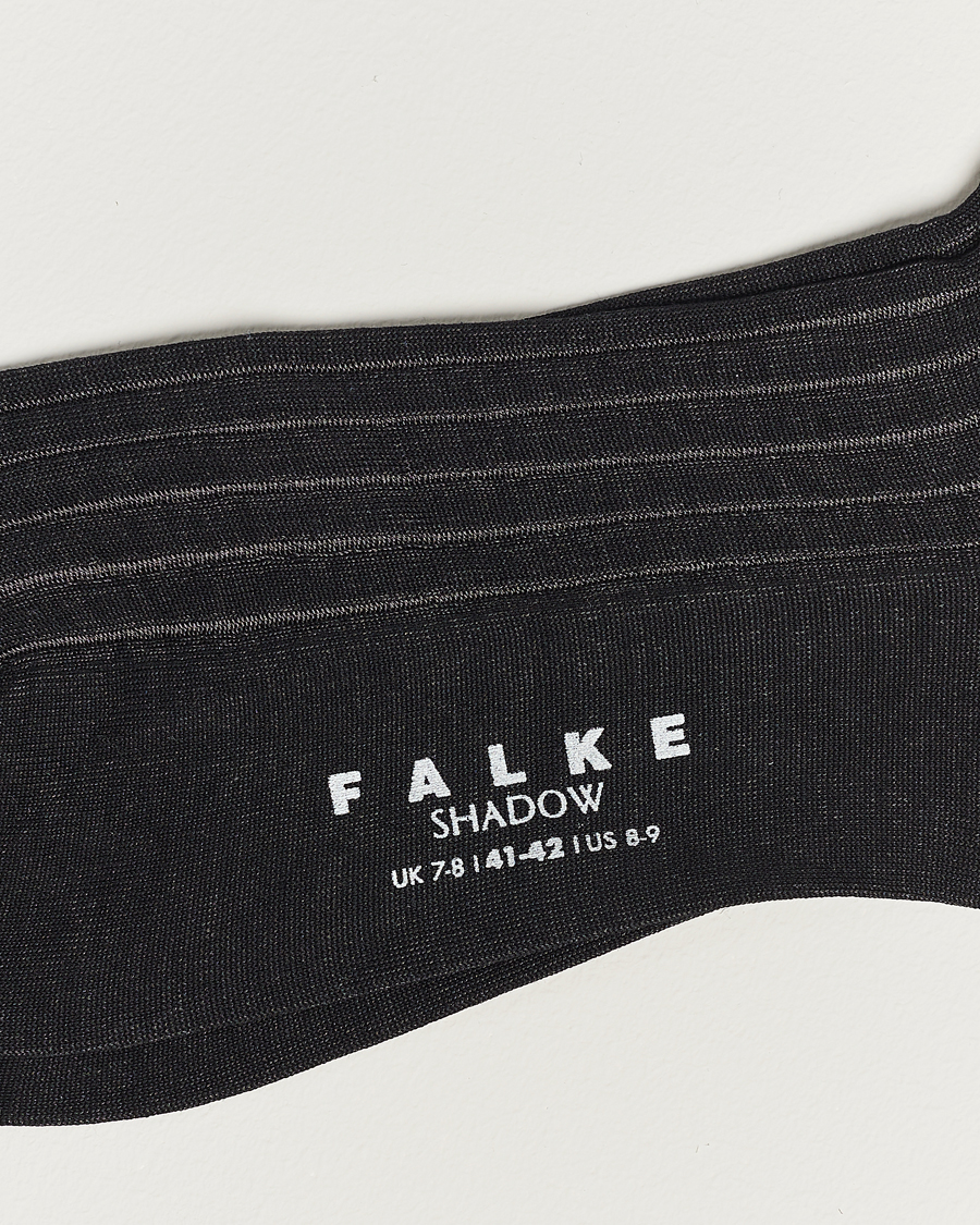 Men | Underwear & Socks | Falke | Shadow Stripe Sock Grey/White