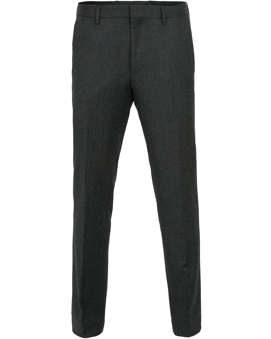 Men | Trousers | BOSS BLACK | BOSS Gains Washable Stretch Flannel Trousers Open Grey
