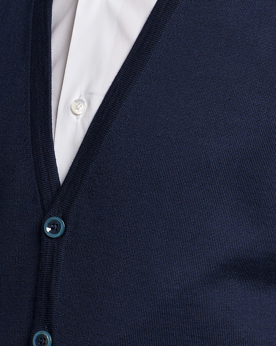 Men | Sweaters & Knitwear | Stenströms | Merino Slipover Navy