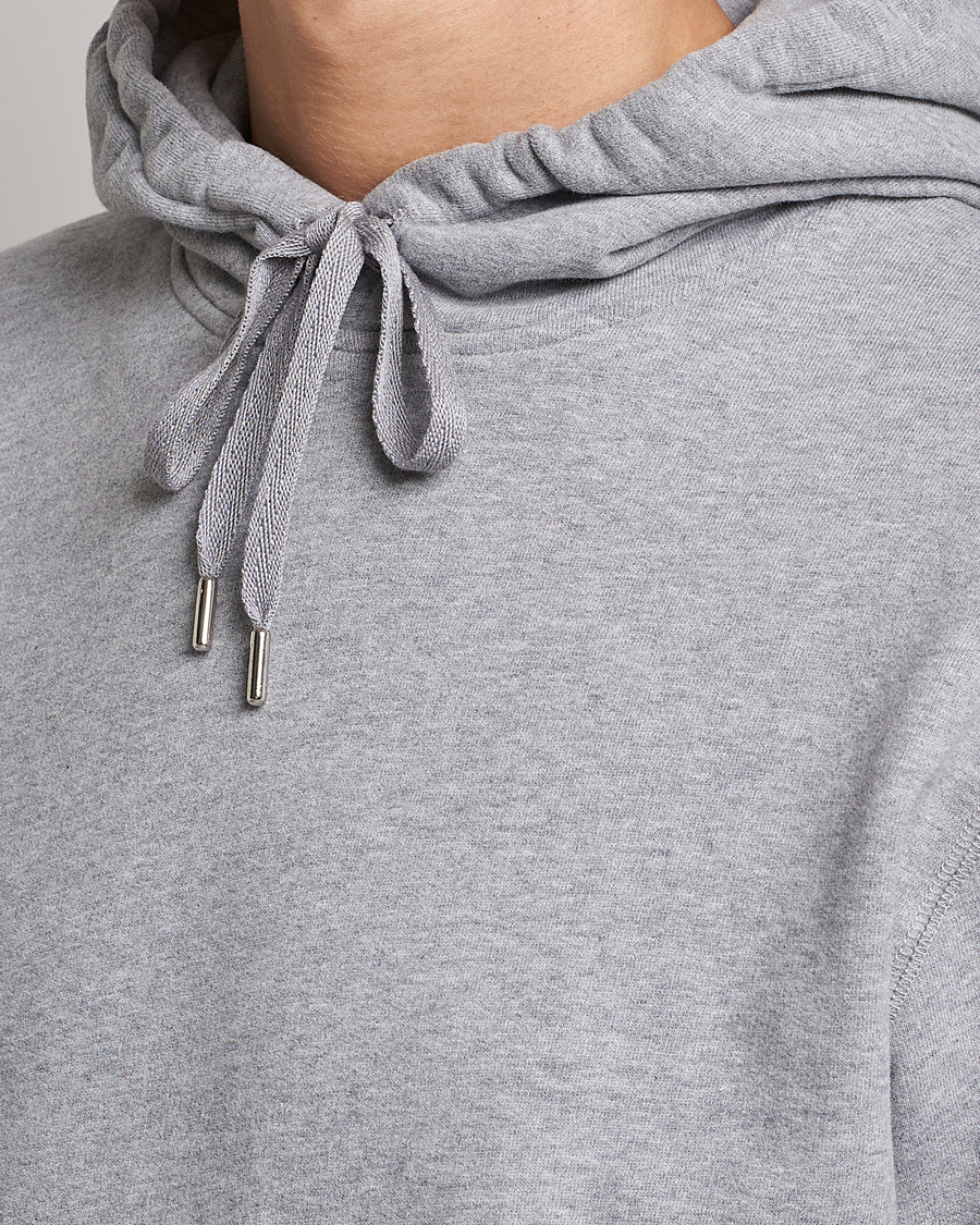 Men | Sweaters & Knitwear | Sunspel | Loopback Hoodie Grey Melange