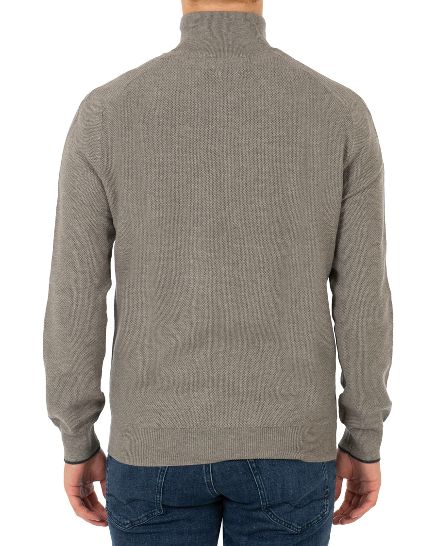 Men | Sweaters & Knitwear | Polo Ralph Lauren | Texture Half Zip Fawn Grey Heather
