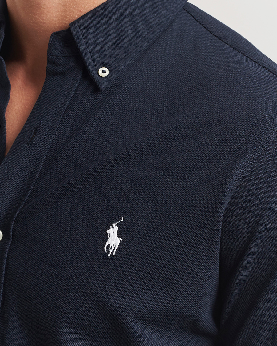Men | Shirts | Polo Ralph Lauren | Featherweight Mesh Shirt Aviator Navy