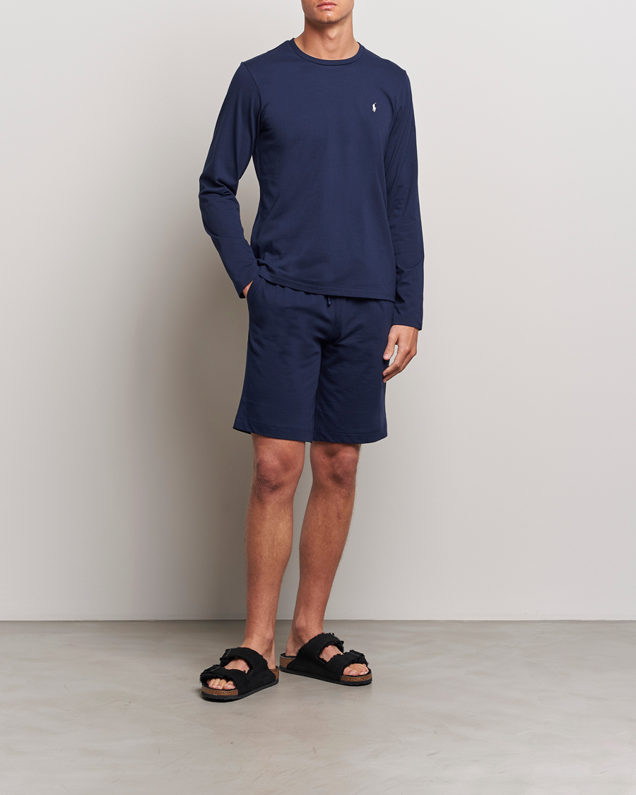 Men | T-Shirts | Polo Ralph Lauren | Liquid Cotton Long Sleeve Crew Neck T-Shirt Cruise Navy