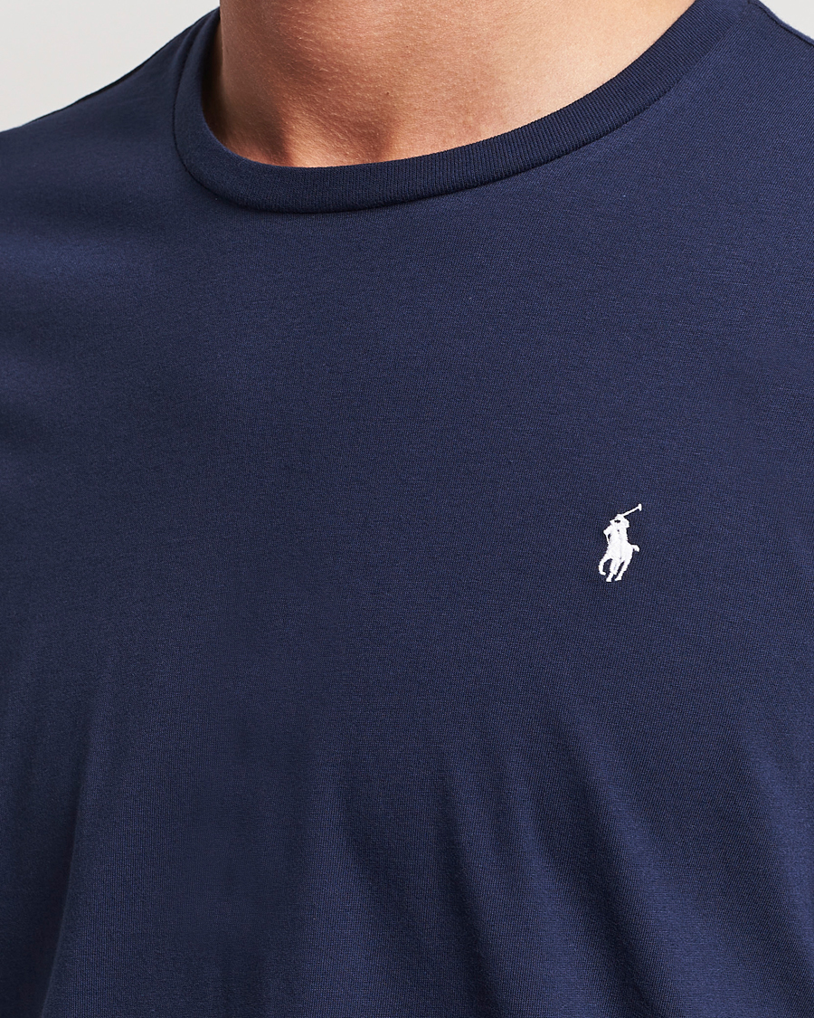 Men | T-Shirts | Polo Ralph Lauren | Liquid Cotton Long Sleeve Crew Neck T-Shirt Cruise Navy