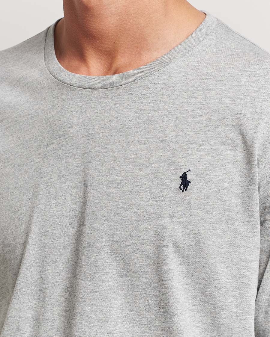 Men | T-Shirts | Polo Ralph Lauren | Liquid Cotton Long Sleeve Crew Neck Tee Andover Heather