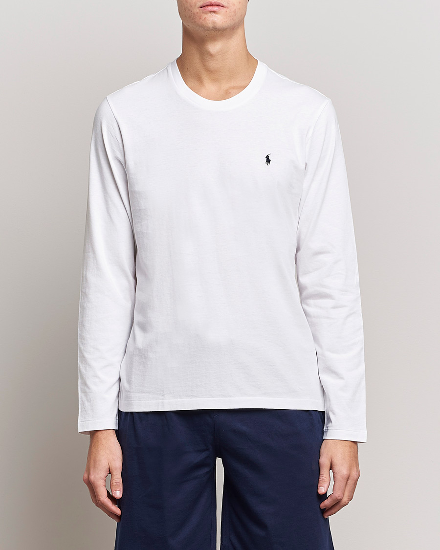 Men | Long Sleeve T-shirts | Polo Ralph Lauren | Liquid Cotton Long Sleeve Crew Neck Tee White