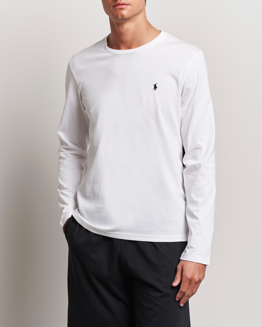 Men | T-Shirts | Polo Ralph Lauren | Liquid Cotton Long Sleeve Crew Neck Tee White
