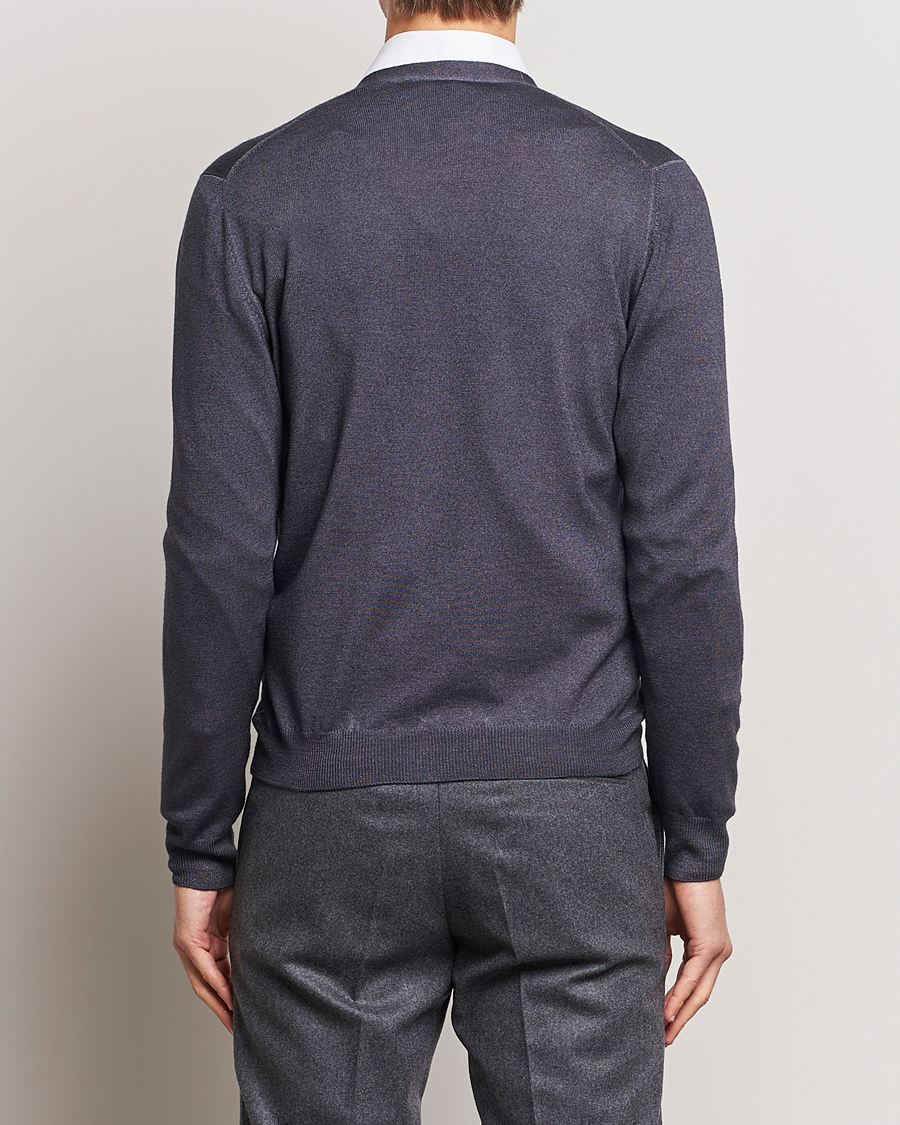 Men | Sweaters & Knitwear | Gran Sasso | Vintage Merino Fashion Fit Cardigan Charcoal