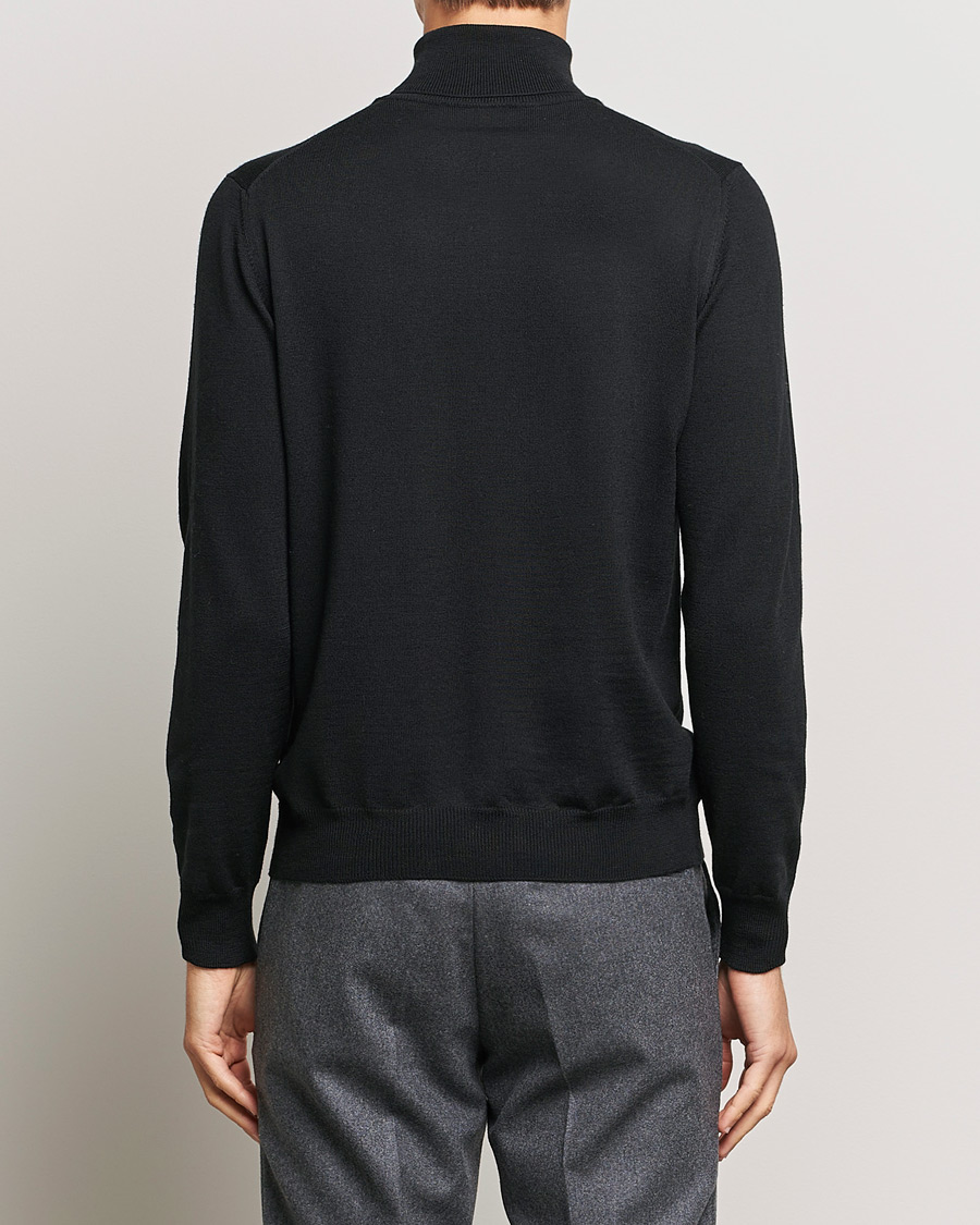 Men | Sweaters & Knitwear | Gran Sasso | Merino Fashion Fit Rollneck Black