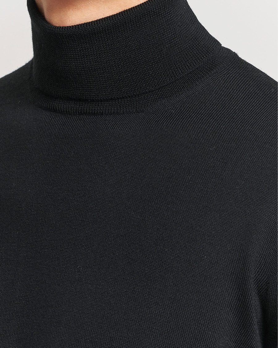 Men | Sweaters & Knitwear | Gran Sasso | Merino Fashion Fit Rollneck Black