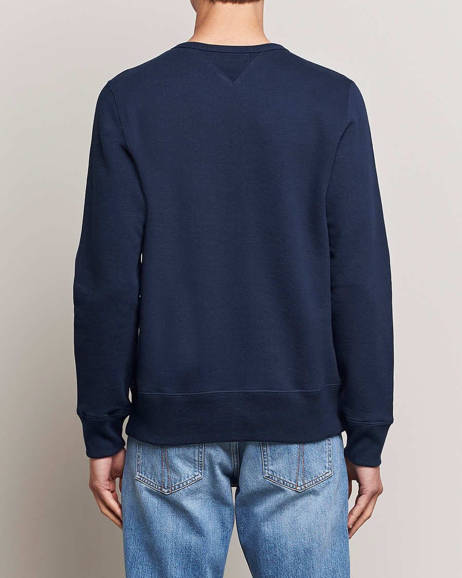 Men | Sweaters & Knitwear | Merz b. Schwanen | Organic Cotton Crew Neck Sweat Ink Blue