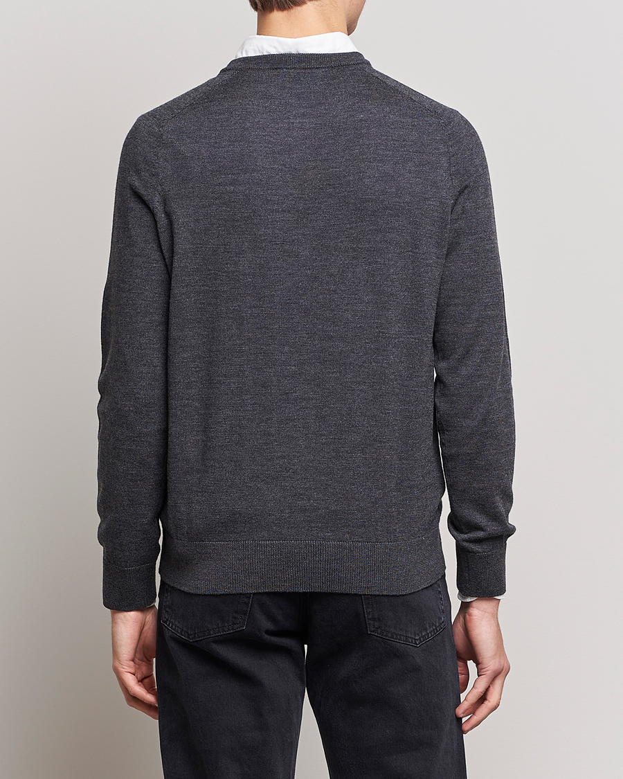 Men | Sweaters & Knitwear | Morris | Merino O-Neck Grey