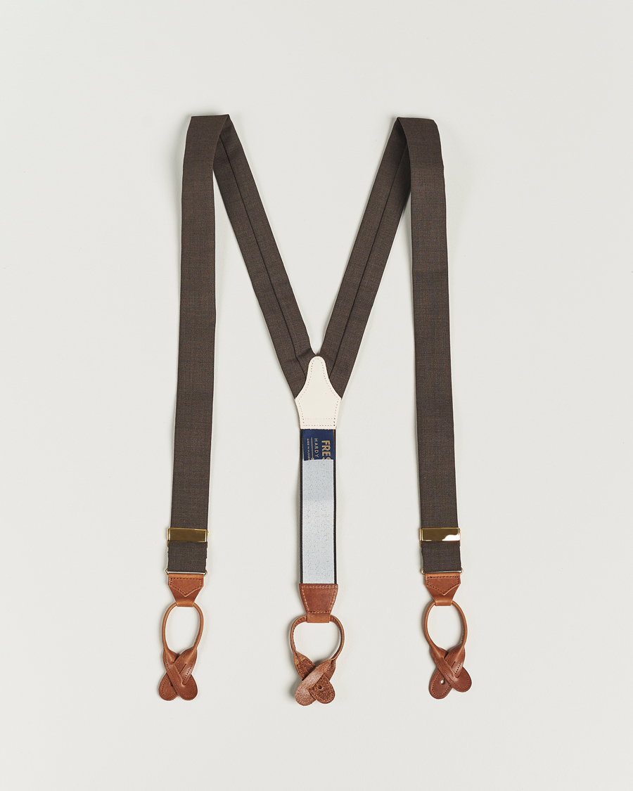 Men | Albert Thurston Fresco Braces 38mm Brown | Albert Thurston | Fresco Braces 38mm Brown