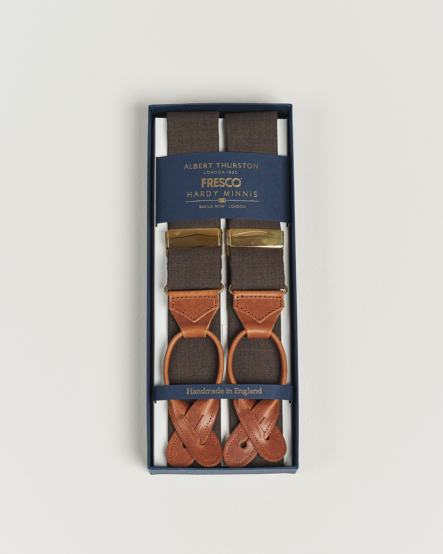 Men | Albert Thurston Fresco Braces 38mm Brown | Albert Thurston | Fresco Braces 38mm Brown