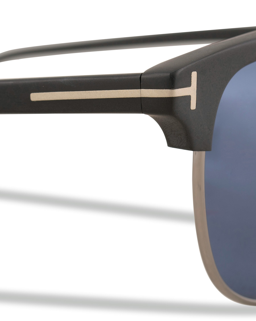 Men | Sunglasses | Tom Ford | Henry FT0248 Sunglasses Matte Black/Blue
