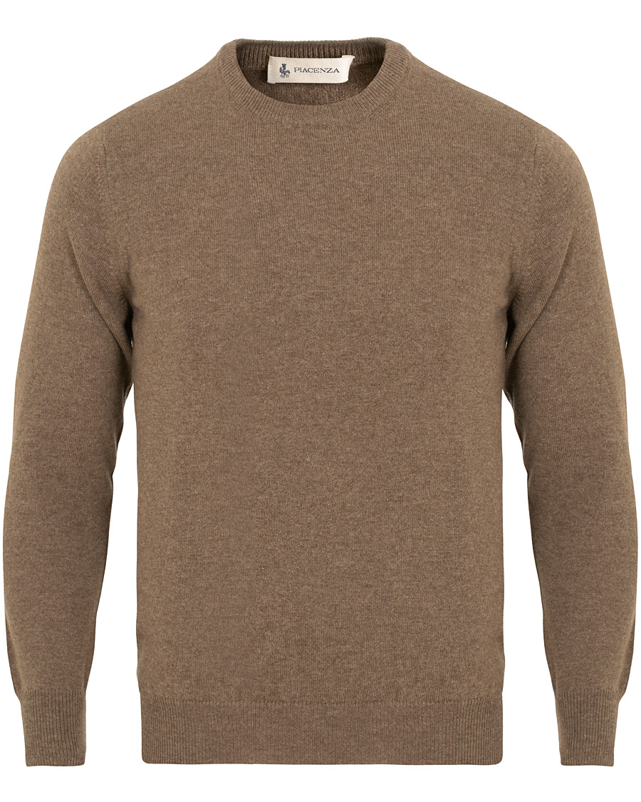 Men | Sweaters & Knitwear | Piacenza Cashmere | Cashmere Crew Neck Sweater Brown