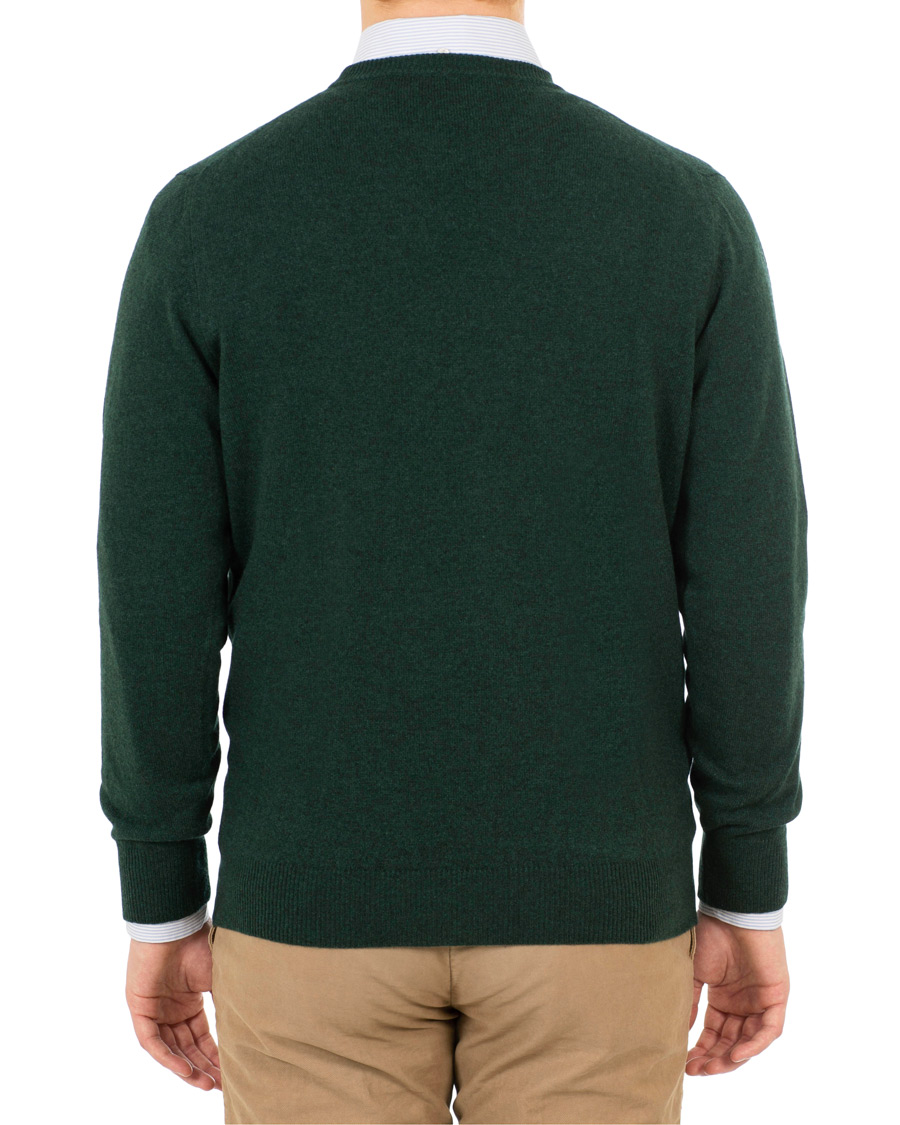 Men | Sweaters & Knitwear | Piacenza Cashmere | Cashmere Crew Neck Sweater Racing Green