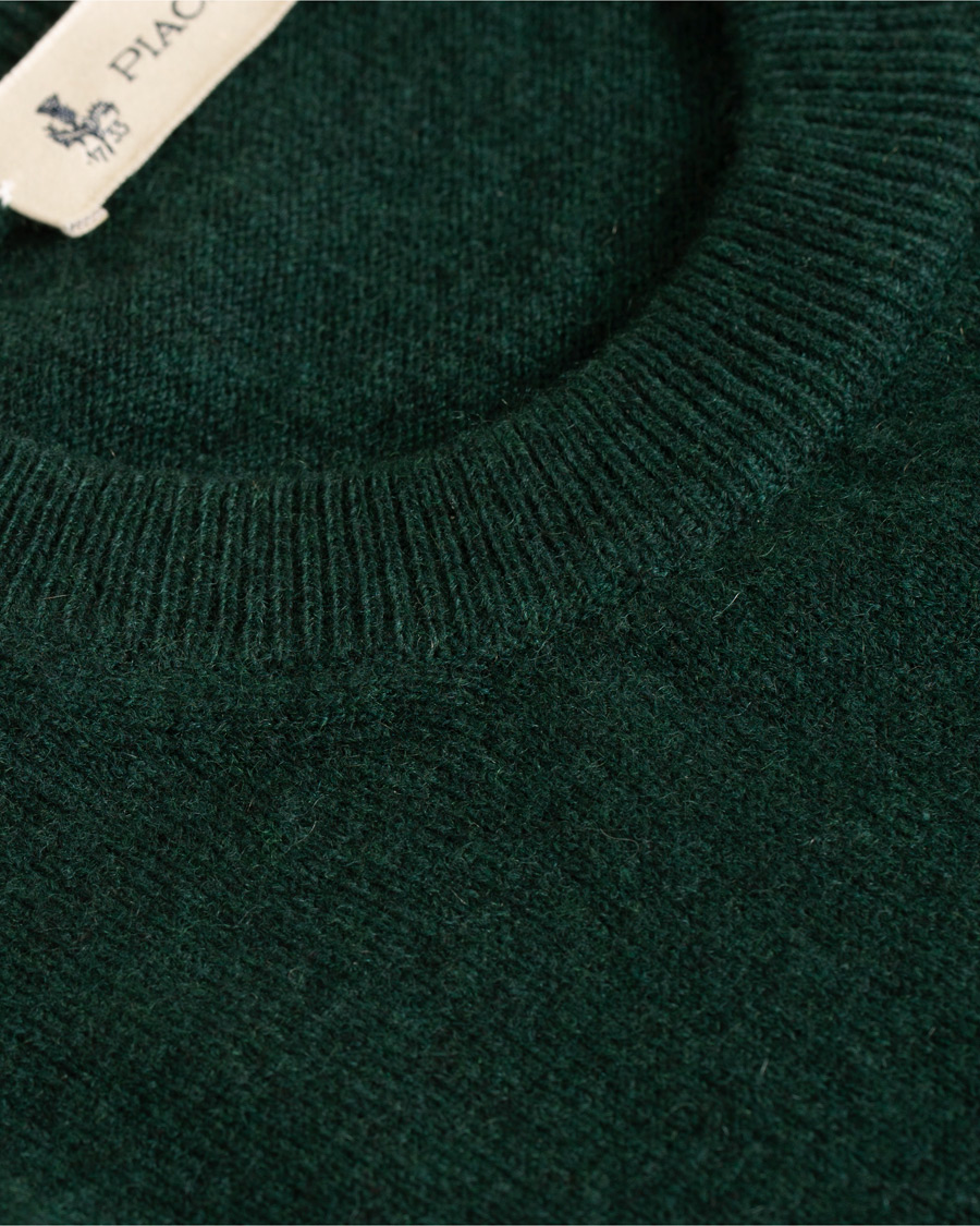 Men | Sweaters & Knitwear | Piacenza Cashmere | Cashmere Crew Neck Sweater Racing Green