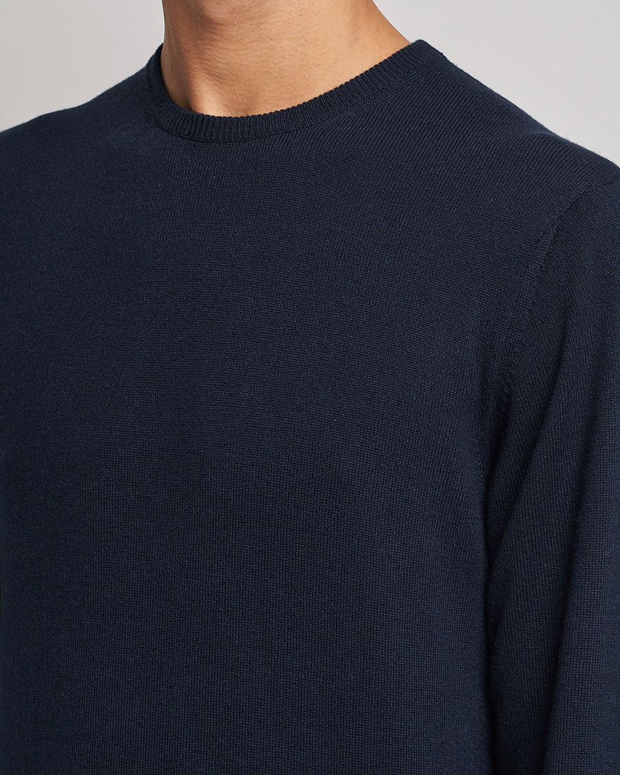 Men | Sweaters & Knitwear | Piacenza Cashmere | Cashmere Crew Neck Sweater Navy
