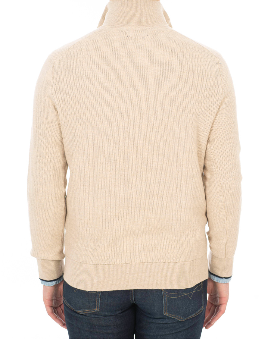 Men | Sweaters & Knitwear | Polo Ralph Lauren | Texture Half Zip Oatmeal Heather