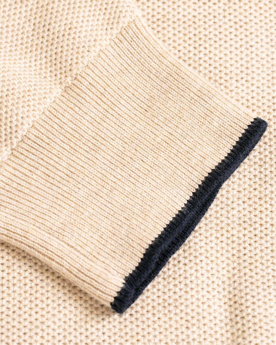 Men | Sweaters & Knitwear | Polo Ralph Lauren | Texture Half Zip Oatmeal Heather