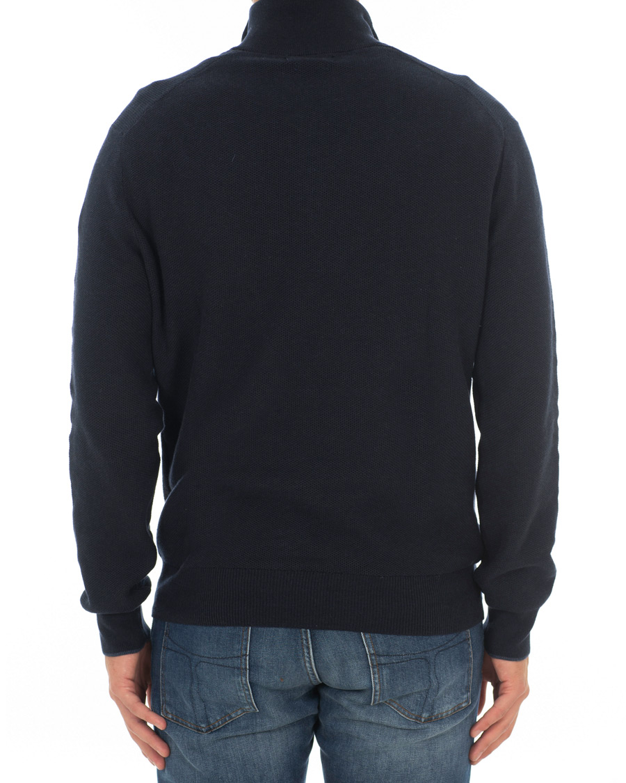 Men | Sweaters & Knitwear | Polo Ralph Lauren | Texture  Half Zip Navy Heather