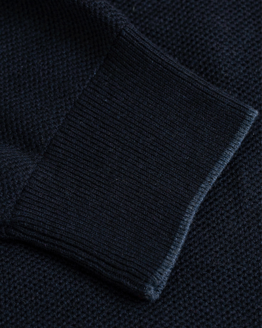Men | Sweaters & Knitwear | Polo Ralph Lauren | Texture  Half Zip Navy Heather