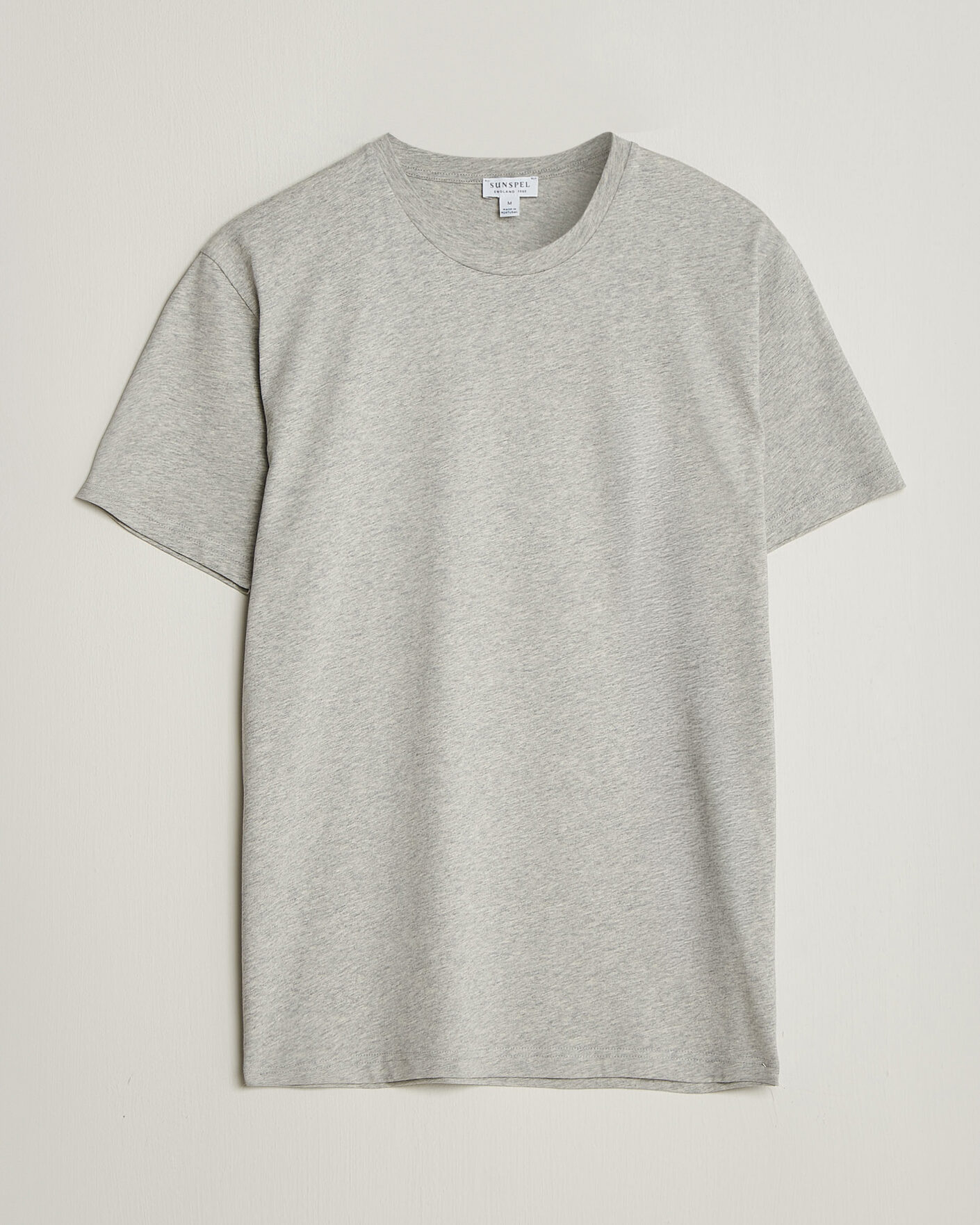 Men | T-Shirts | Sunspel | Riviera Midweight T-Shirt Grey Melange