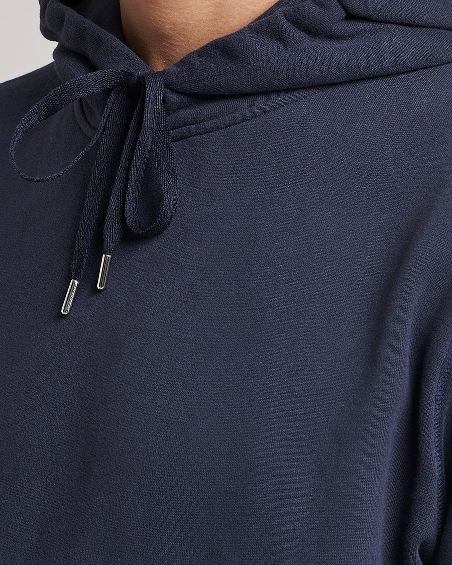 Men | Sweaters & Knitwear | Sunspel | Loopback Hoodie Navy