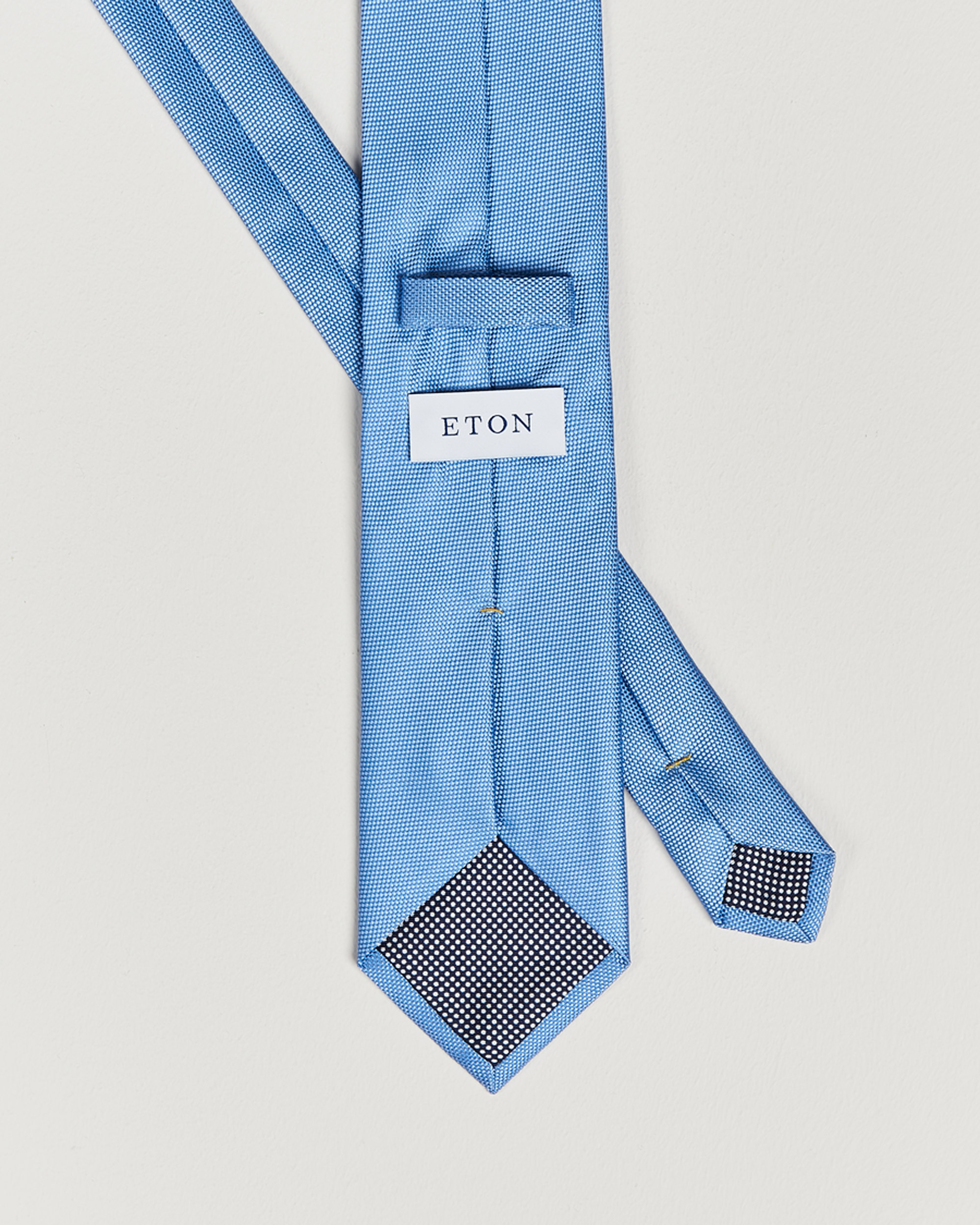 Men | Ties | Eton | Silk Basket Weave Tie Light Blue