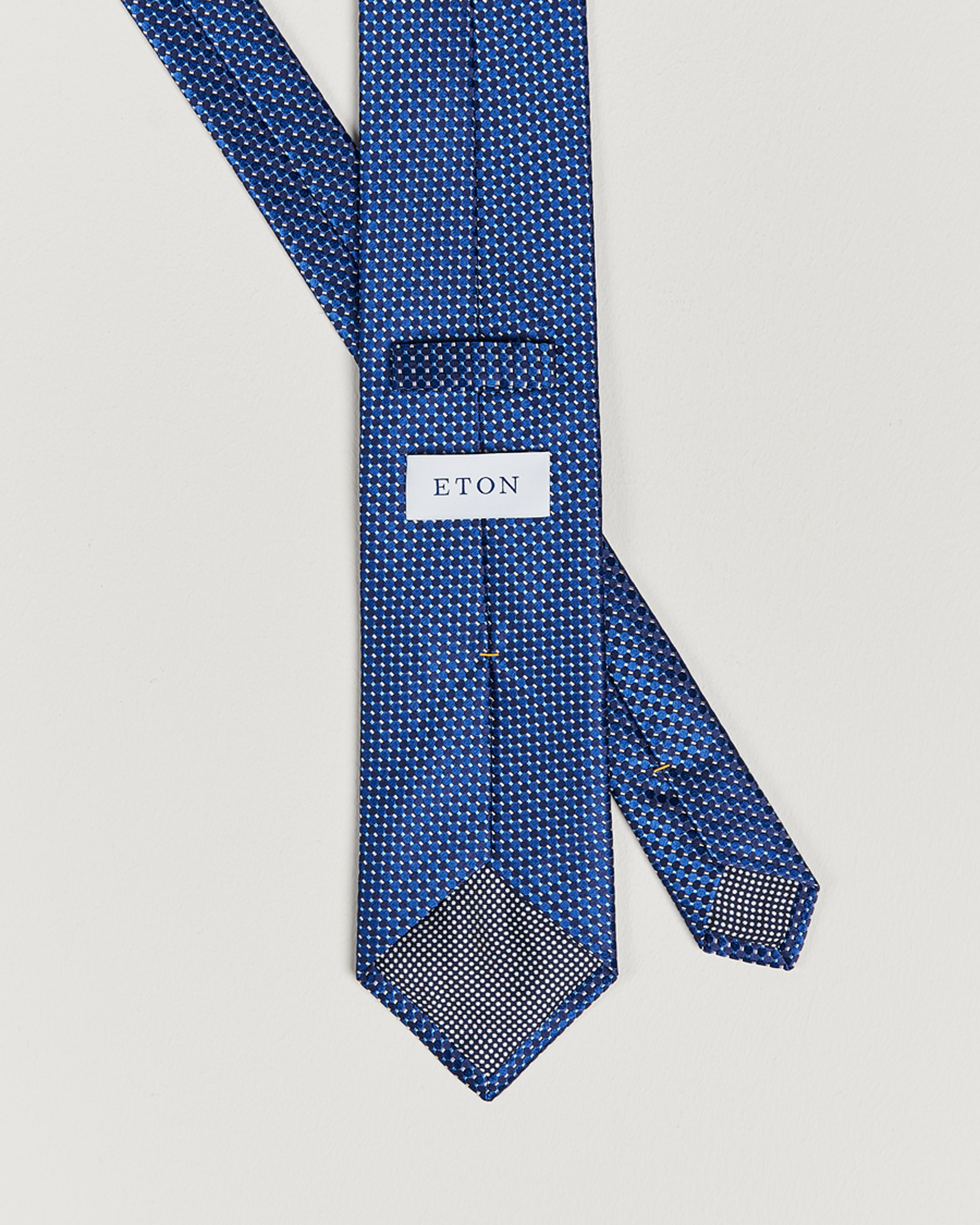 Men | Ties | Eton | Silk Geometric Weave Tie Navy